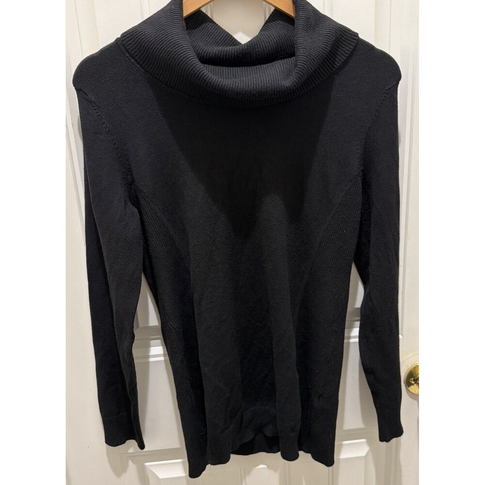 Christopher & Banks Women’s Black Cowl Neck Sweater M Office
